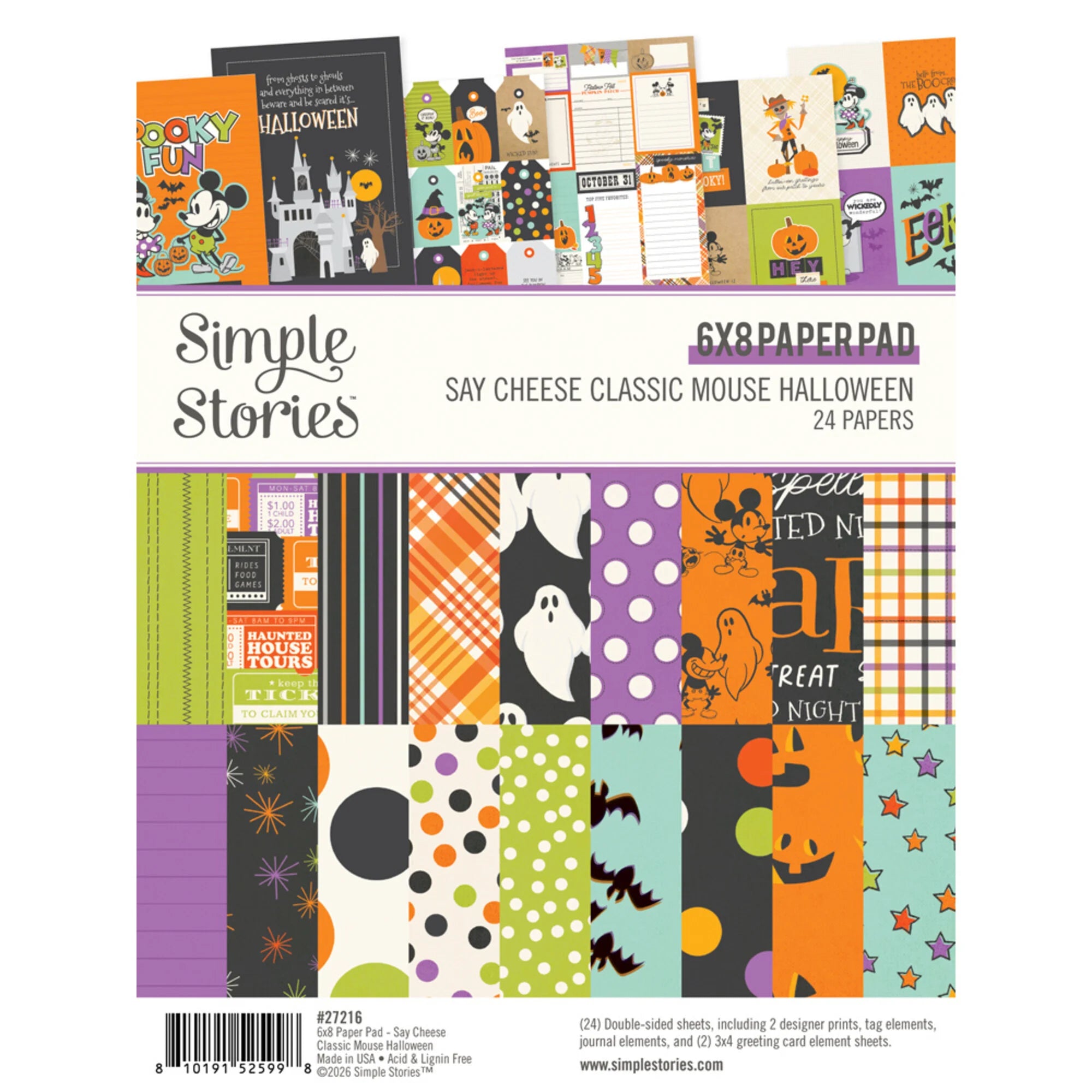 Simple Stories - Classic Mouse - Halloween - 6 x 8" Pad
