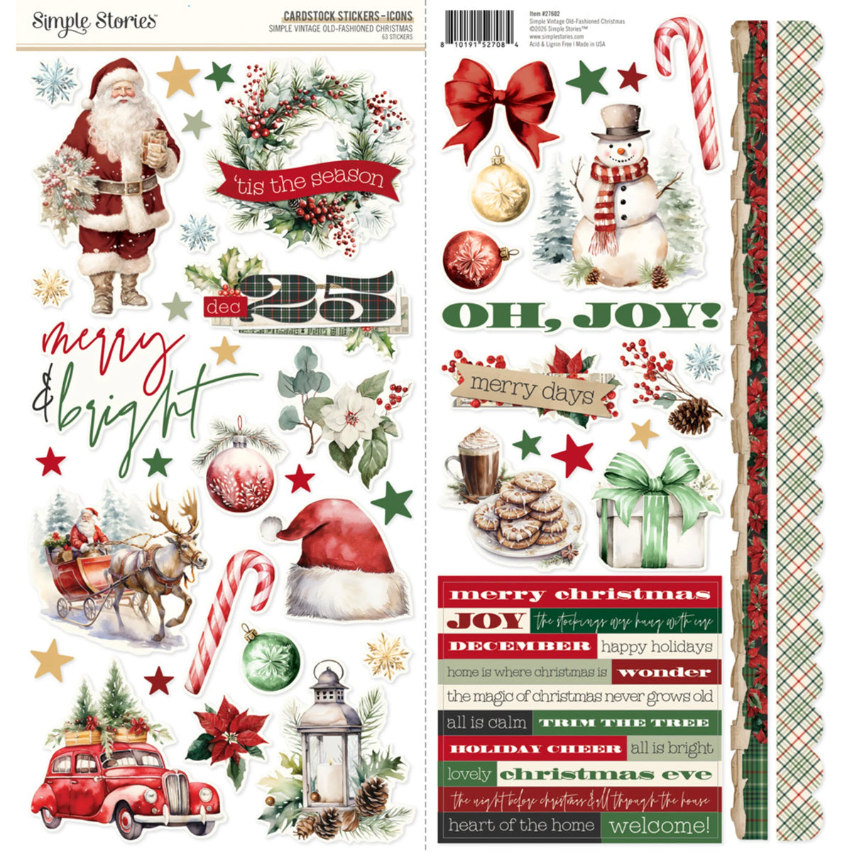 Simple Stories - Old Fashion Christmas - Collection Kit 12 x 12"
