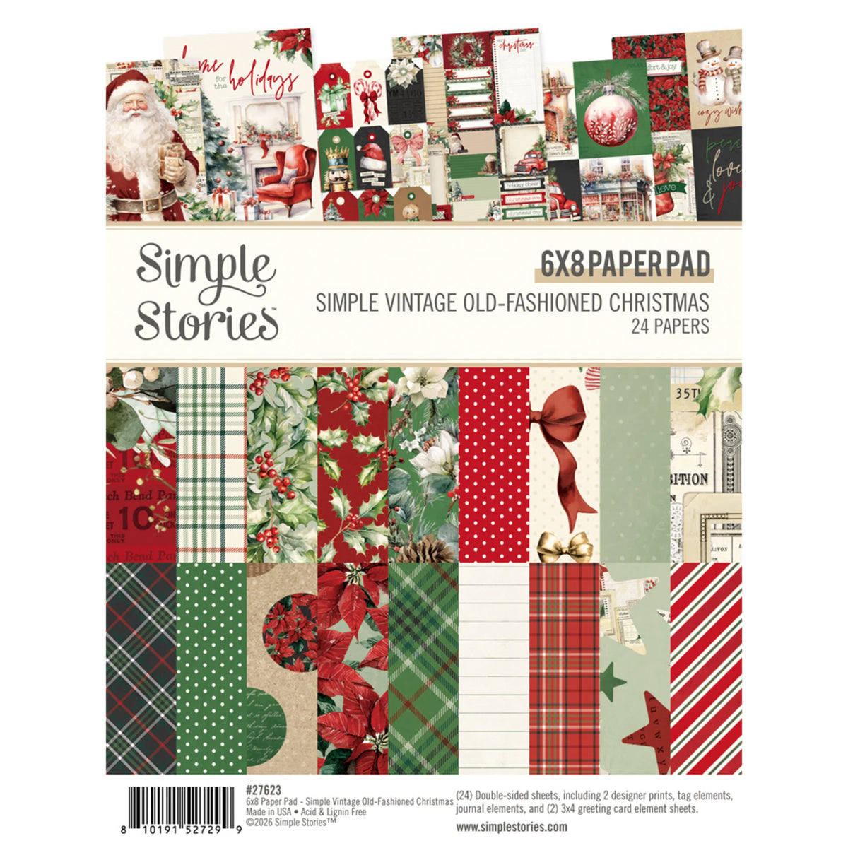 Simple Stories - Old Fashion Christmas - 6 x 8" Pad