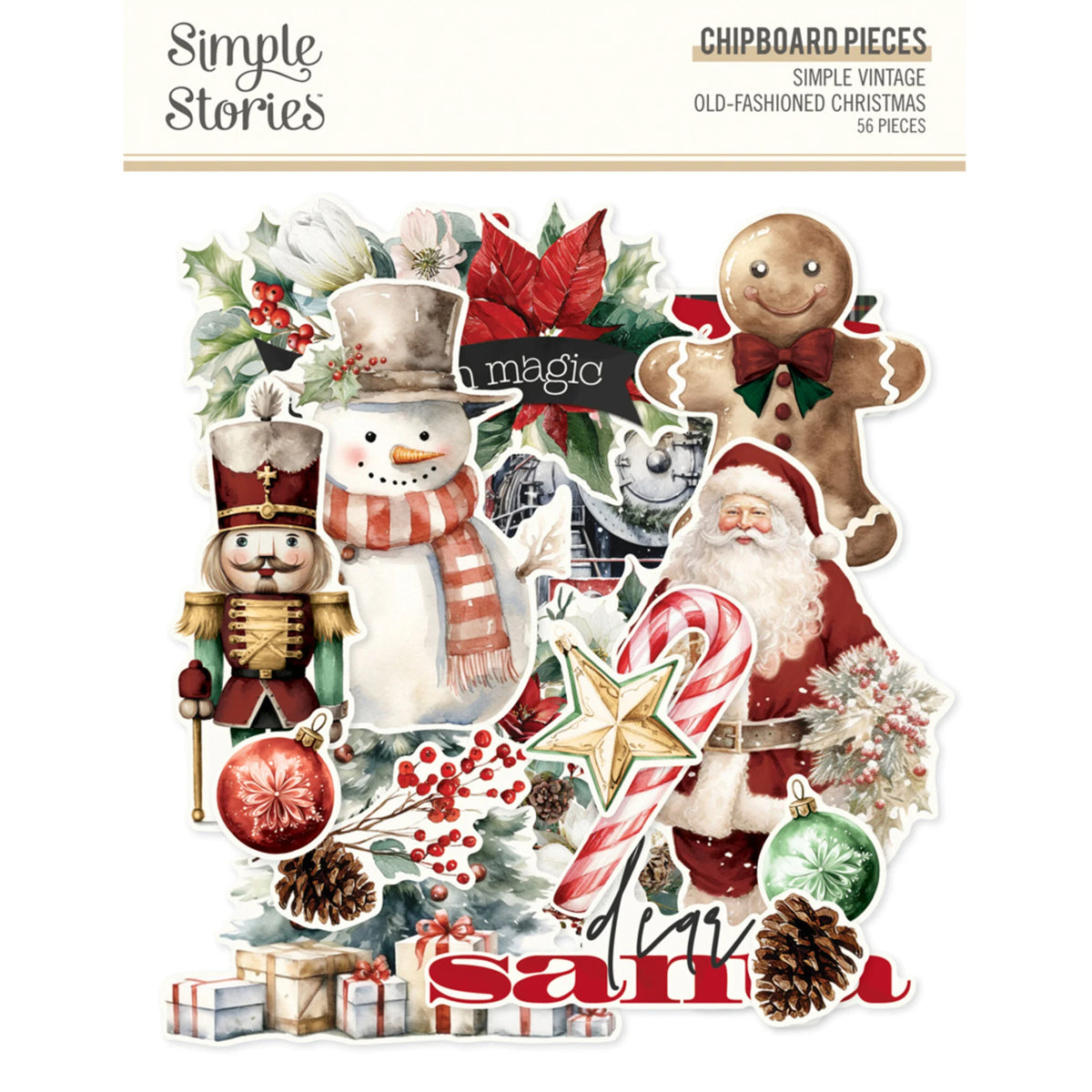 Simple Stories - Old Fashion Christmas - Chipboard