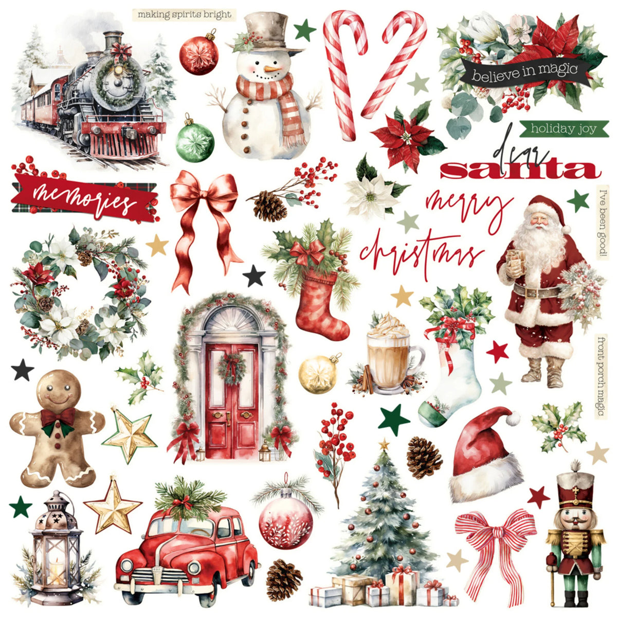 Simple Stories - Old Fashion Christmas - Chipboard