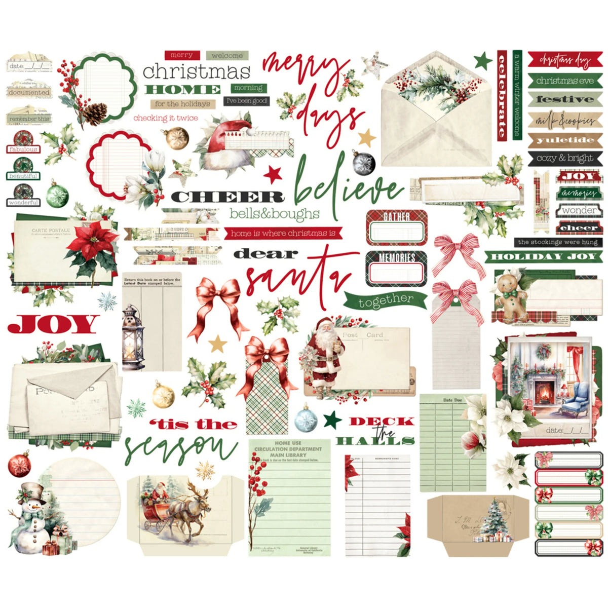 Simple Stories - Old Fashion Christmas - Bits and pieces - Journal