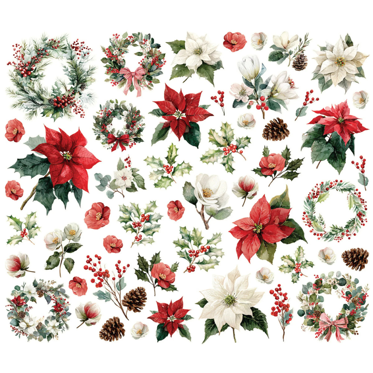 Simple Stories - Old Fashion Christmas - Bits and pieces - Floral
