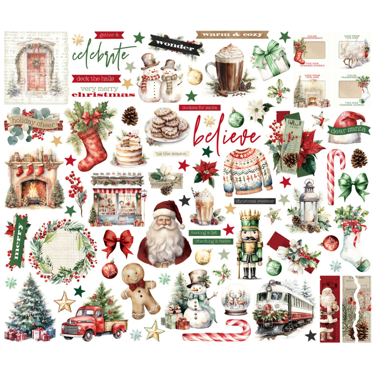 Simple Stories - Old Fashion Christmas - Bits and pieces