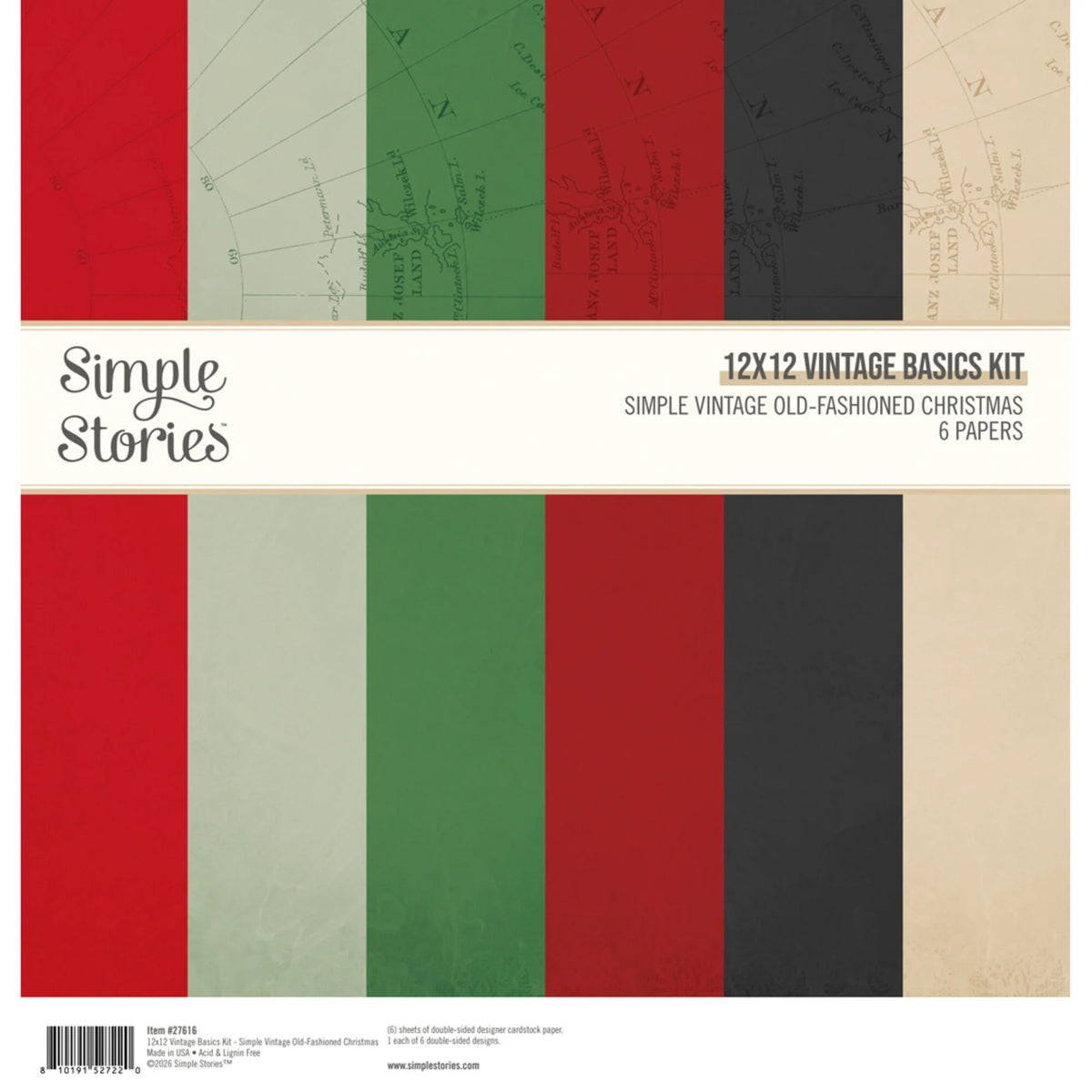 Simple Stories - Old Fashion Christmas - Basic Kit 12 x 12"