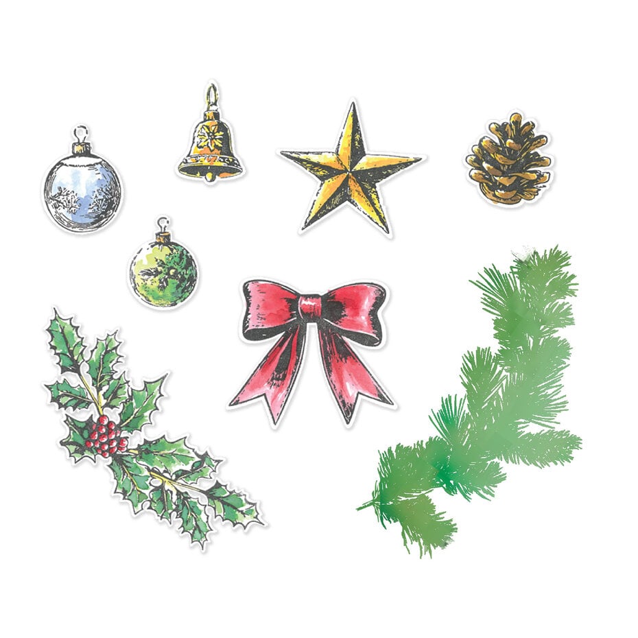 Sizzix - 49 & Market - Clear Stamps Set w/Framelit Dies Build a Wreath