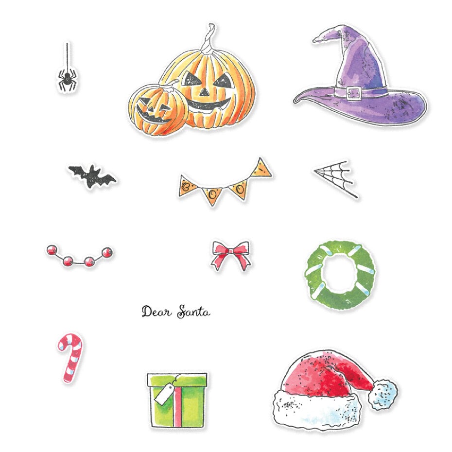 Sizzix - 49 & Market - Clear Stamps Set w/Framelit Dies Holiday Drop