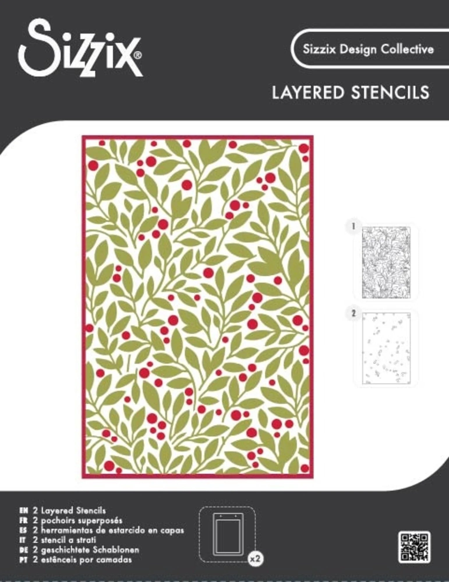 Sizzix - Layered stencil set - Berry Sweet