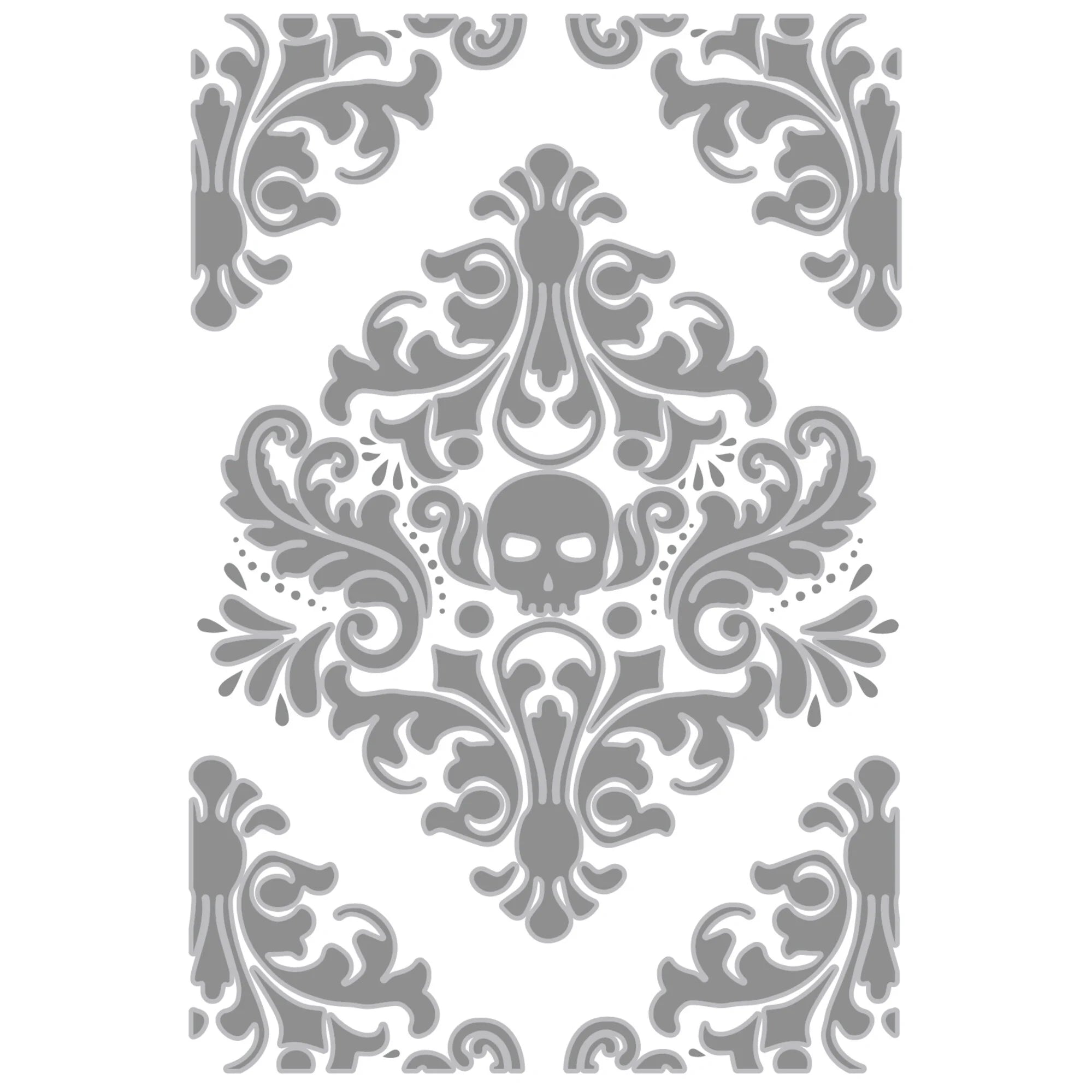 Sizzix - Tim Holtz - Multi-Level Texture Fades w/ A6 Embossing Folder Vault Skull