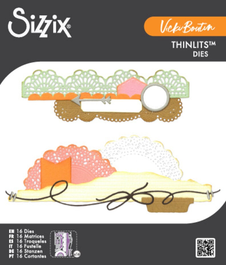 Sizzix - Thinlits Dies - Vicky Boutin - Border Clusters
