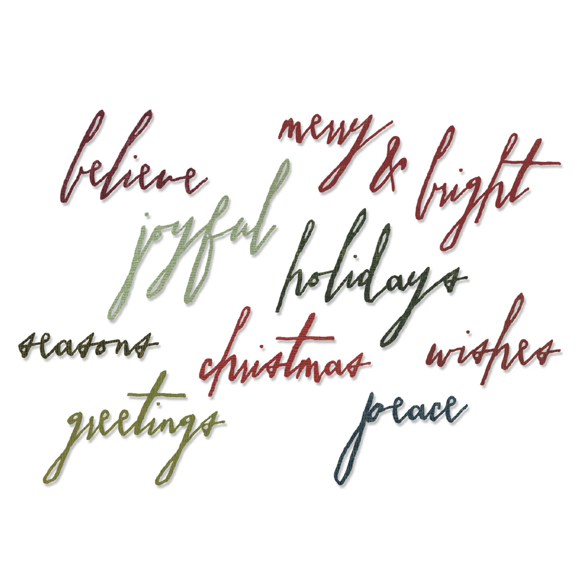 Sizzix - Tim Holtz Alterations - Thinlits - Classic Holiday Handwriting