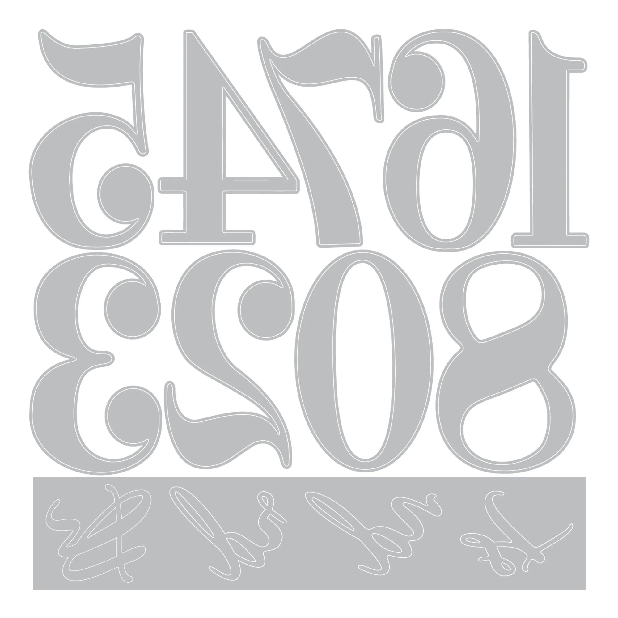 Sizzix - Framelits dies set - Grand Numbers