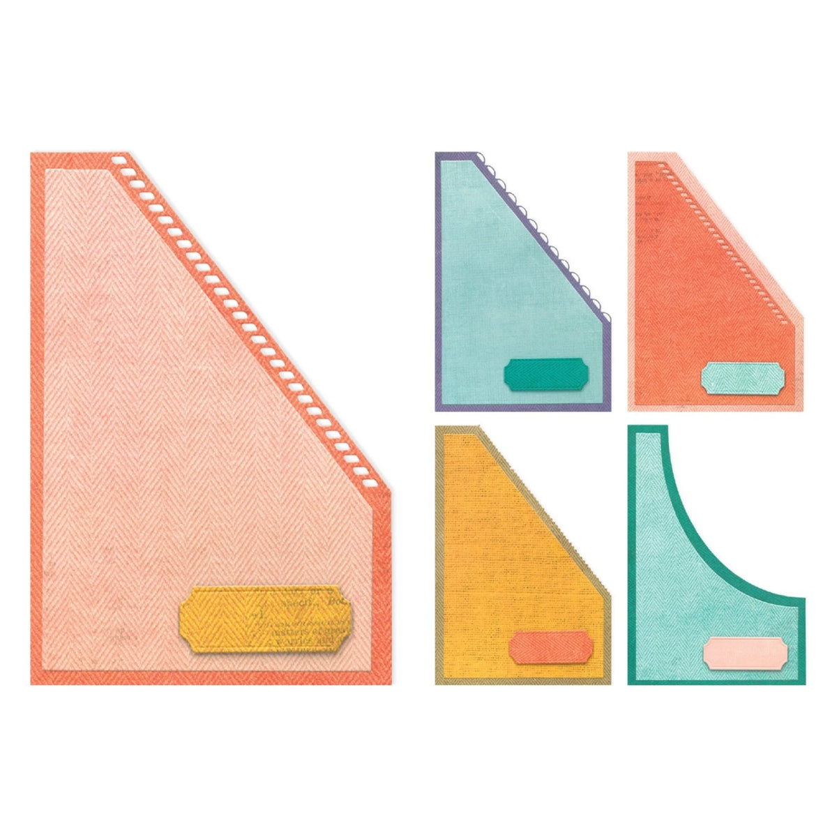 Sizzix/ 49 and Market - Snap & Swap - Thinlits Dies - Slanted Pocket