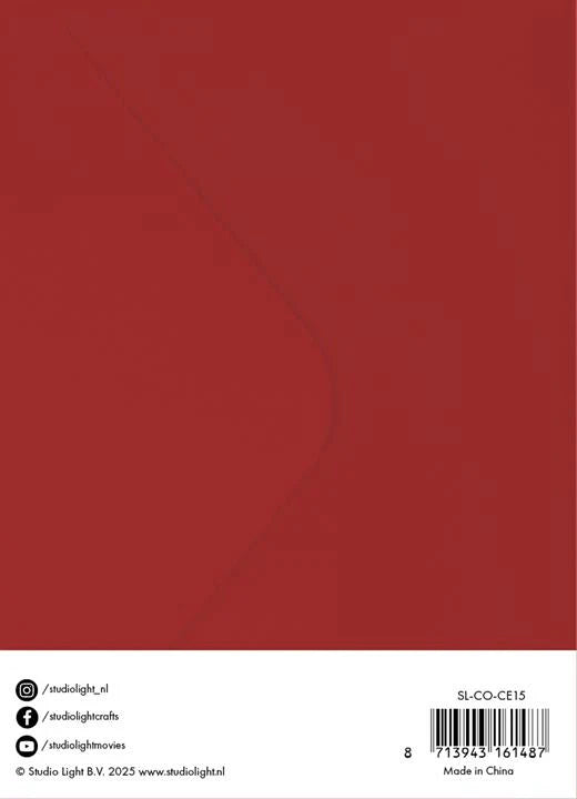 StudioLight - Kort & Konvolutt - 5x7" - Christmas Red