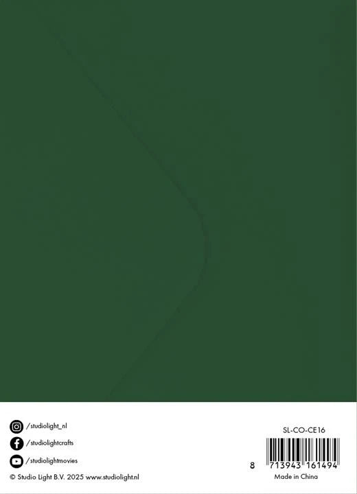 StudioLight - Kort & Konvolutt - 5x7" - Christmas Green