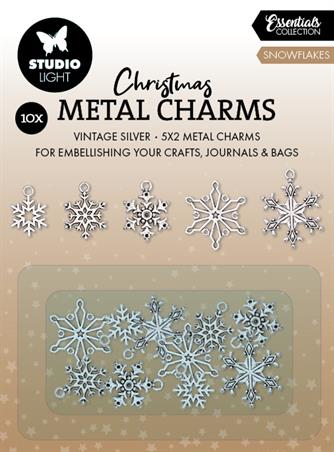 Studiolight - Metal Charms - Vintage silver - Snowflakes