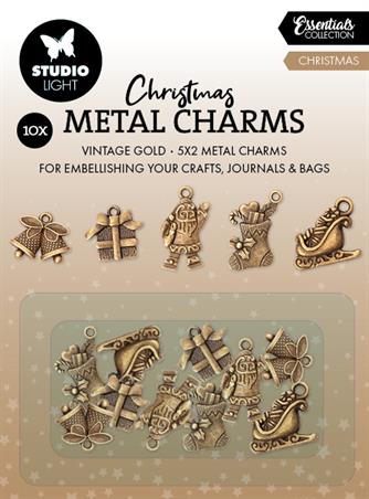 Studiolight - Metal Charms - Vintage gold - Christmas elements