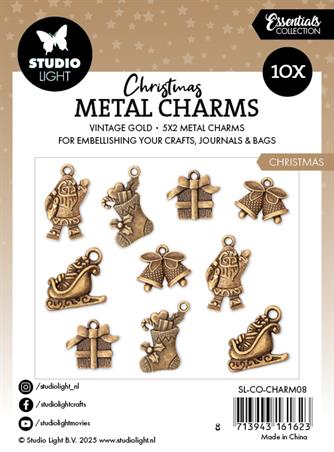 Studiolight - Metal Charms - Vintage gold - Christmas elements