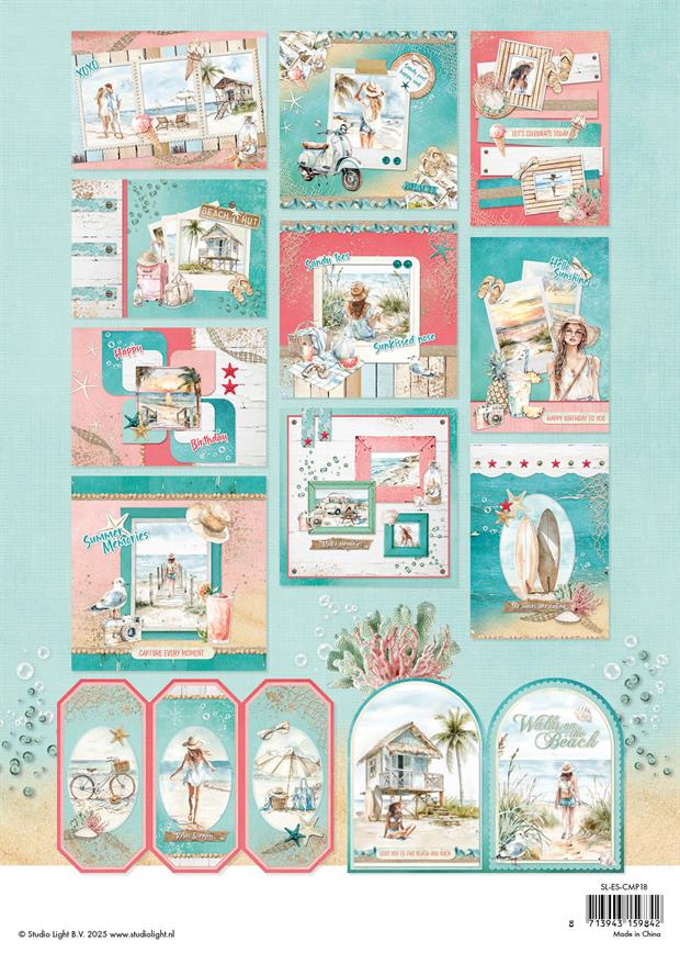 Studio Light Paper Pad - Cardmaking Paper Pad - Summer Celebration - A4