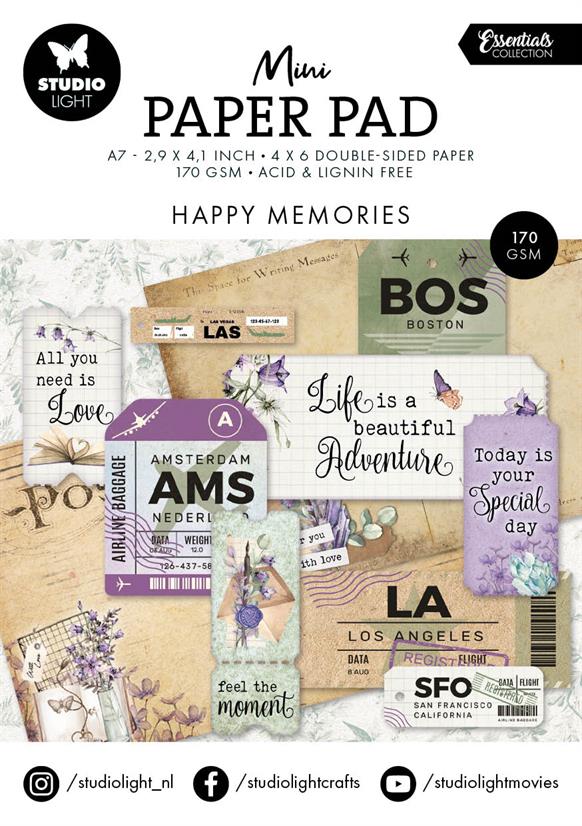 Studiolight - Essentials - Mini Paper pad - Happy memories