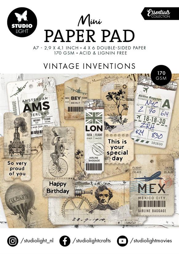 Studiolight - Essentials - Mini Paper pad - Vintage inventions
