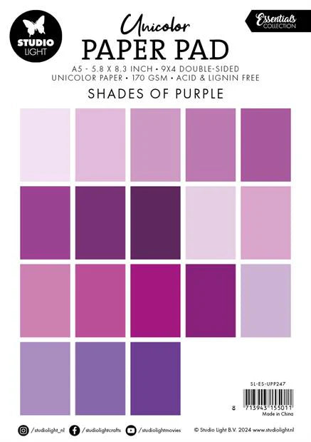 Studiolight - Paper Pad - Shades of Purple