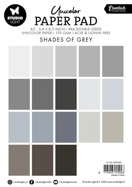 Studiolight - Paper Pad - Shades of Grey