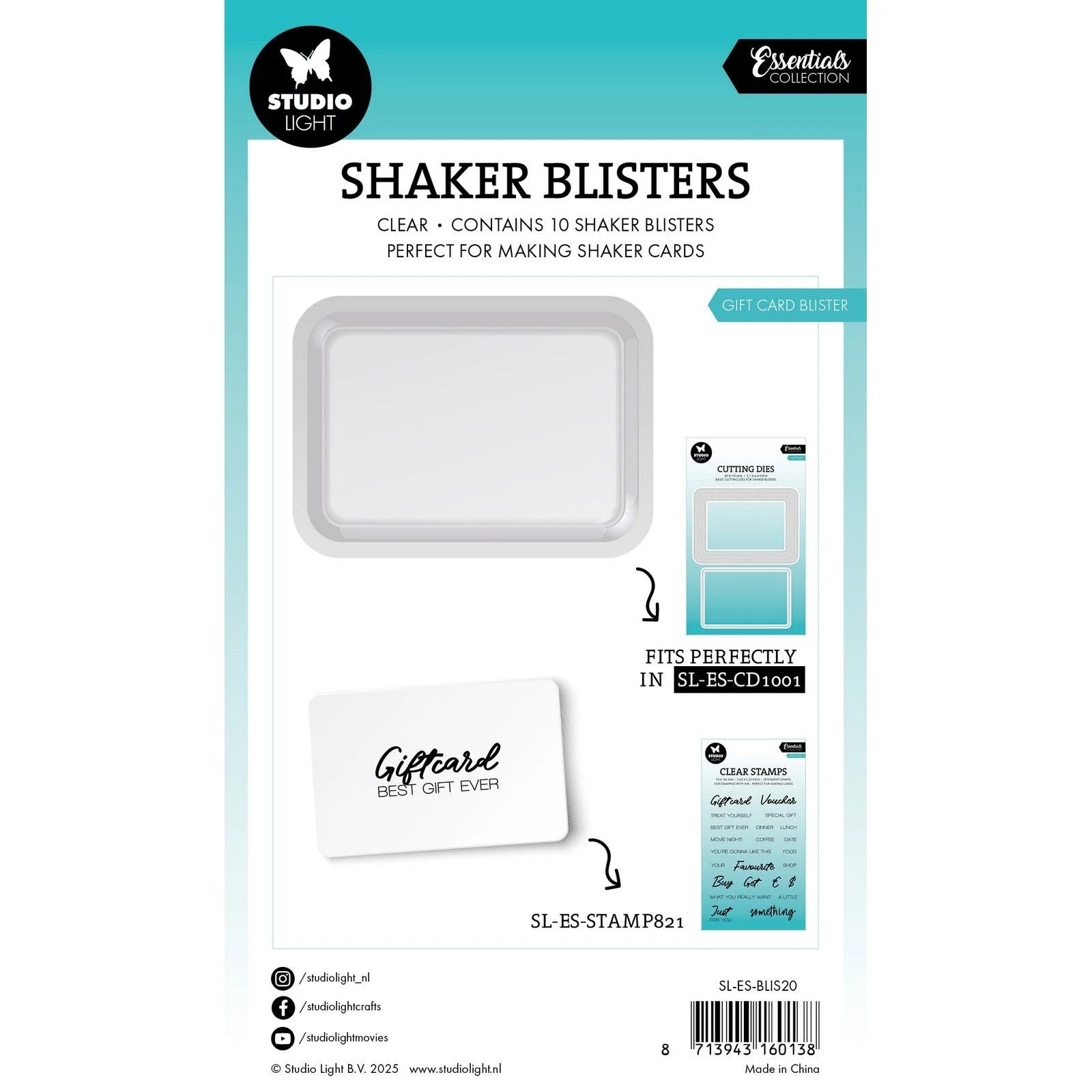 StudioLight - Gift Card/Present Blister Essentials Shaker Blisters (10pcs)