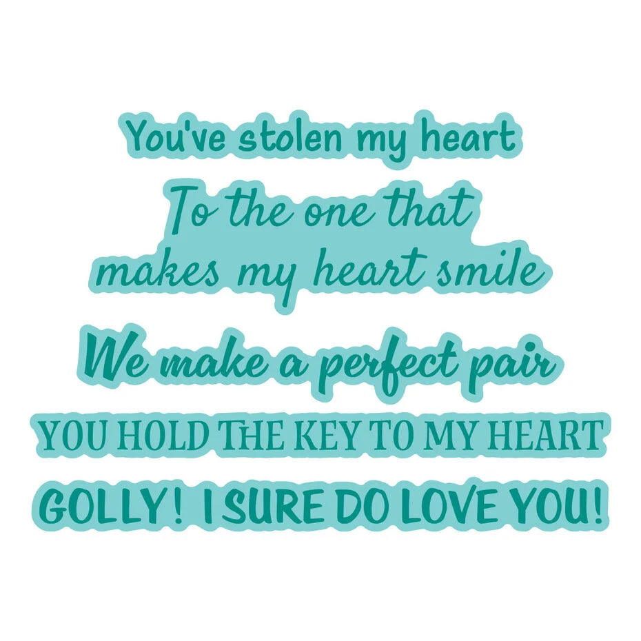 Spellbinders - Press & Foil Plate + Die set - Classic Mouse Love - Sentiments