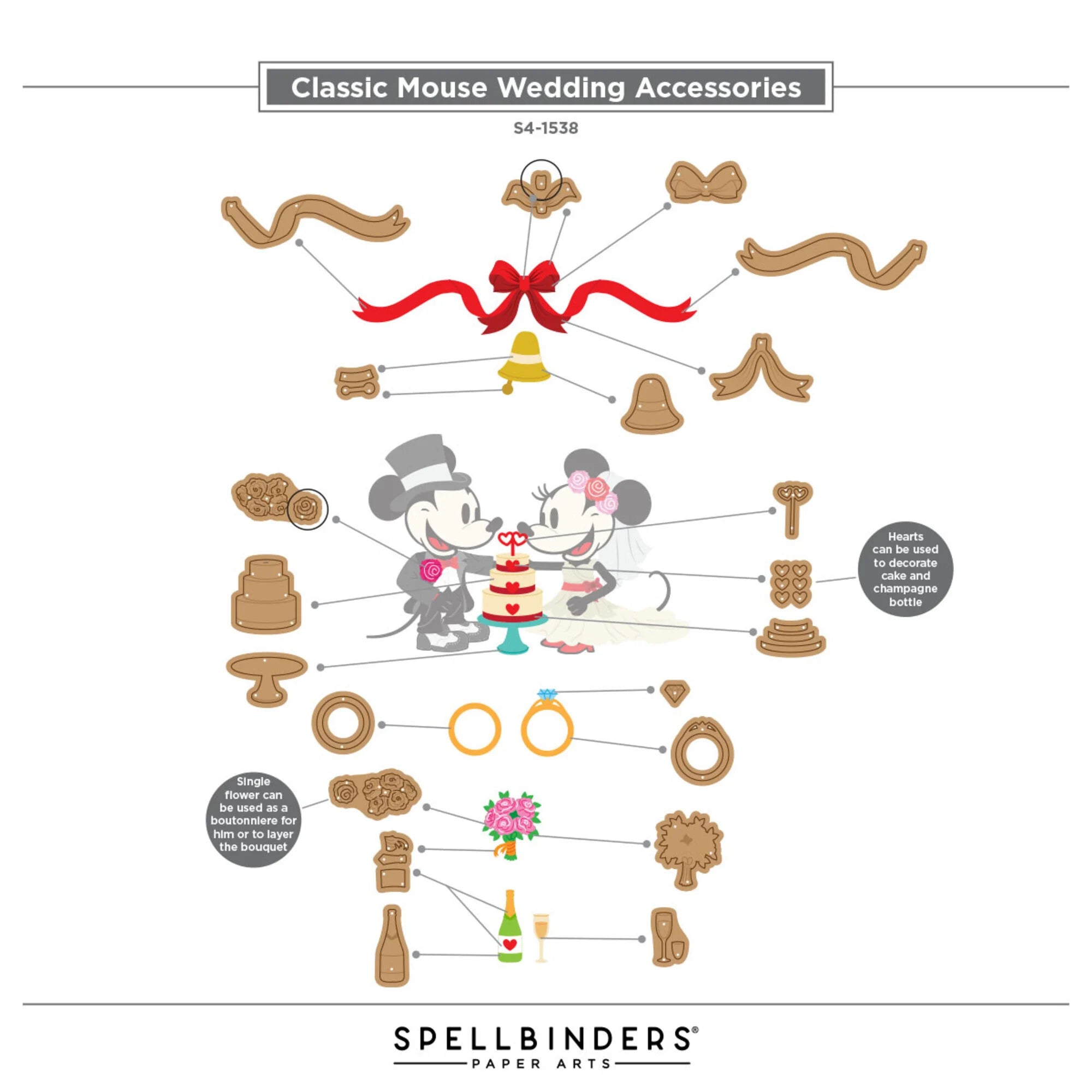 Spellbinders - Dies - Classic Mouse - Wedding Accesories
