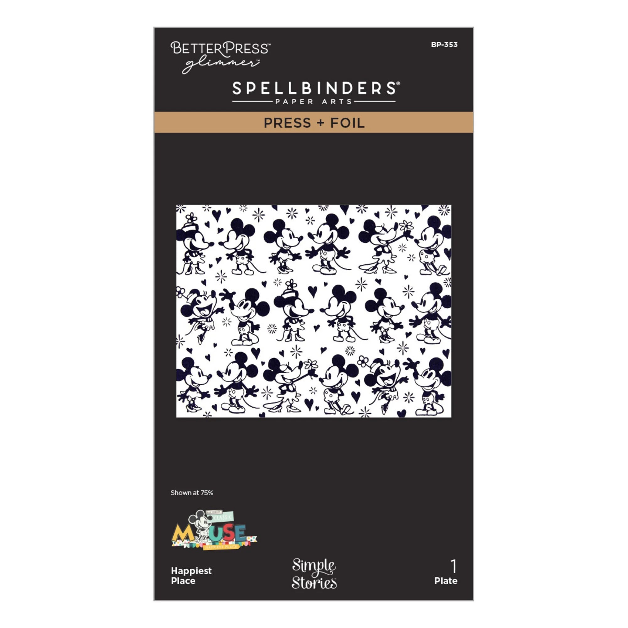 Spellbinders - Press Foil Die Set - Happiest Place and Wedding Sentiments - Bundle