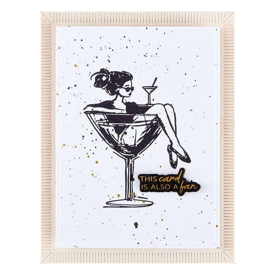 Spellbinders - BetterPress plate - Happier Hour & Martini mood die-set
