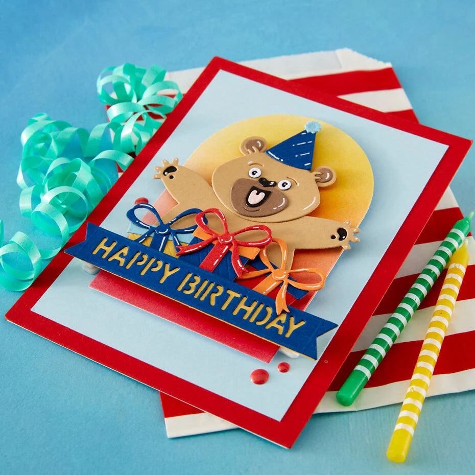 Spellbinders - Dies - Sending Hugs - Birthday Bear