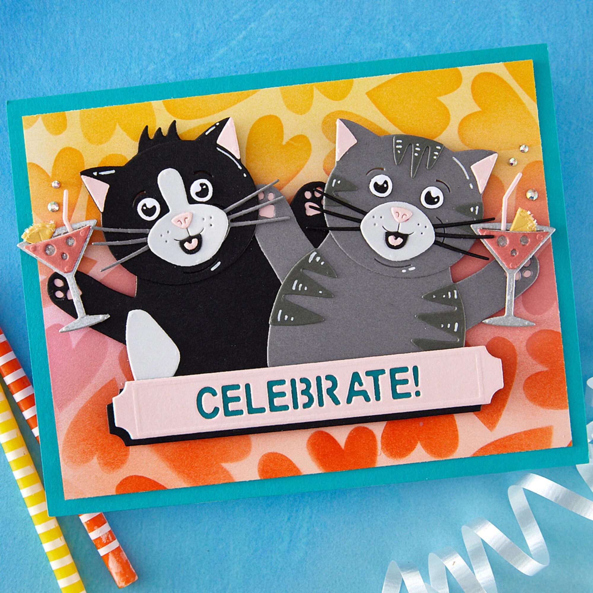 Spellbinders - Dies - Sending Hugs - Congrats Cats