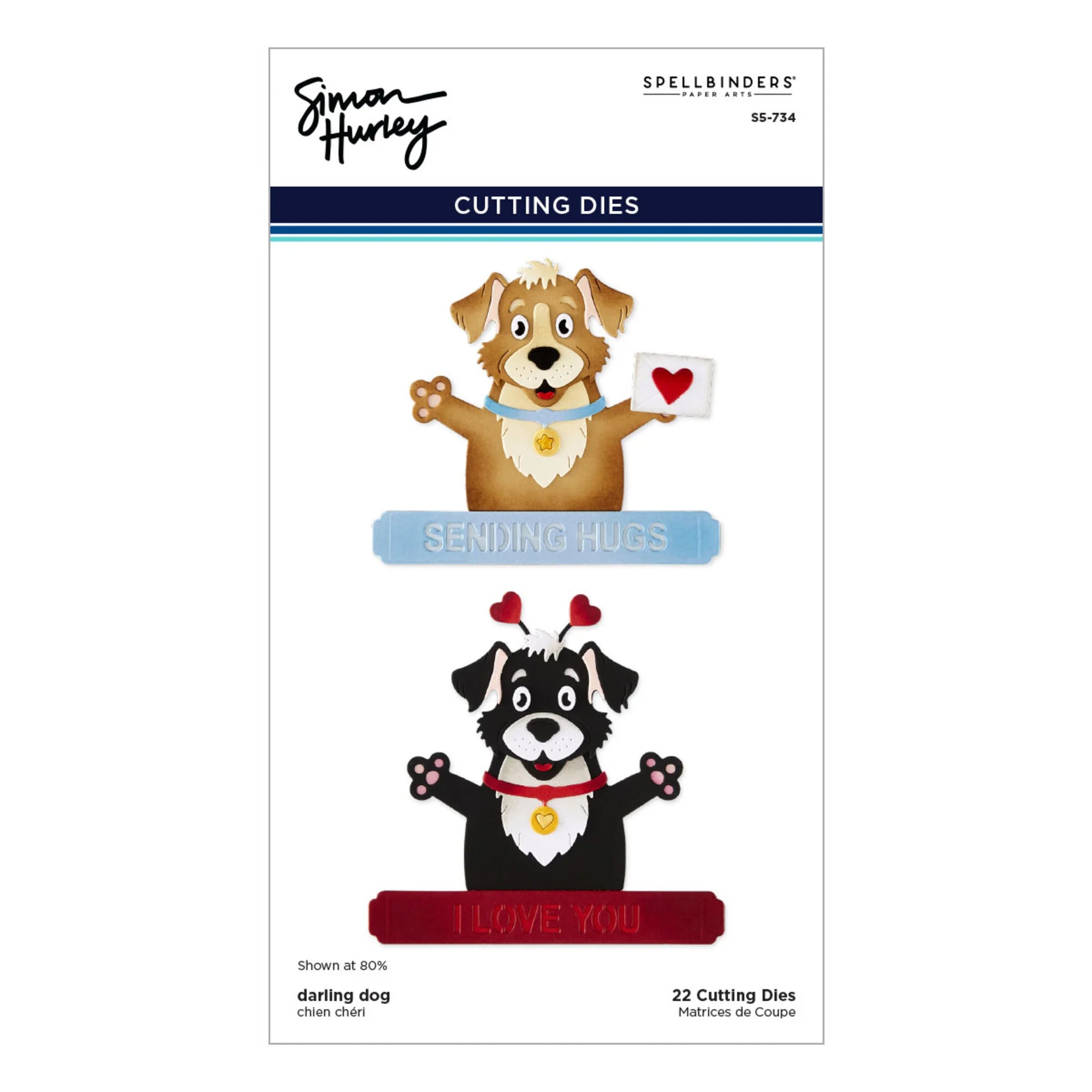Spellbinders - Dies - Sending Hugs - Darling Dogs