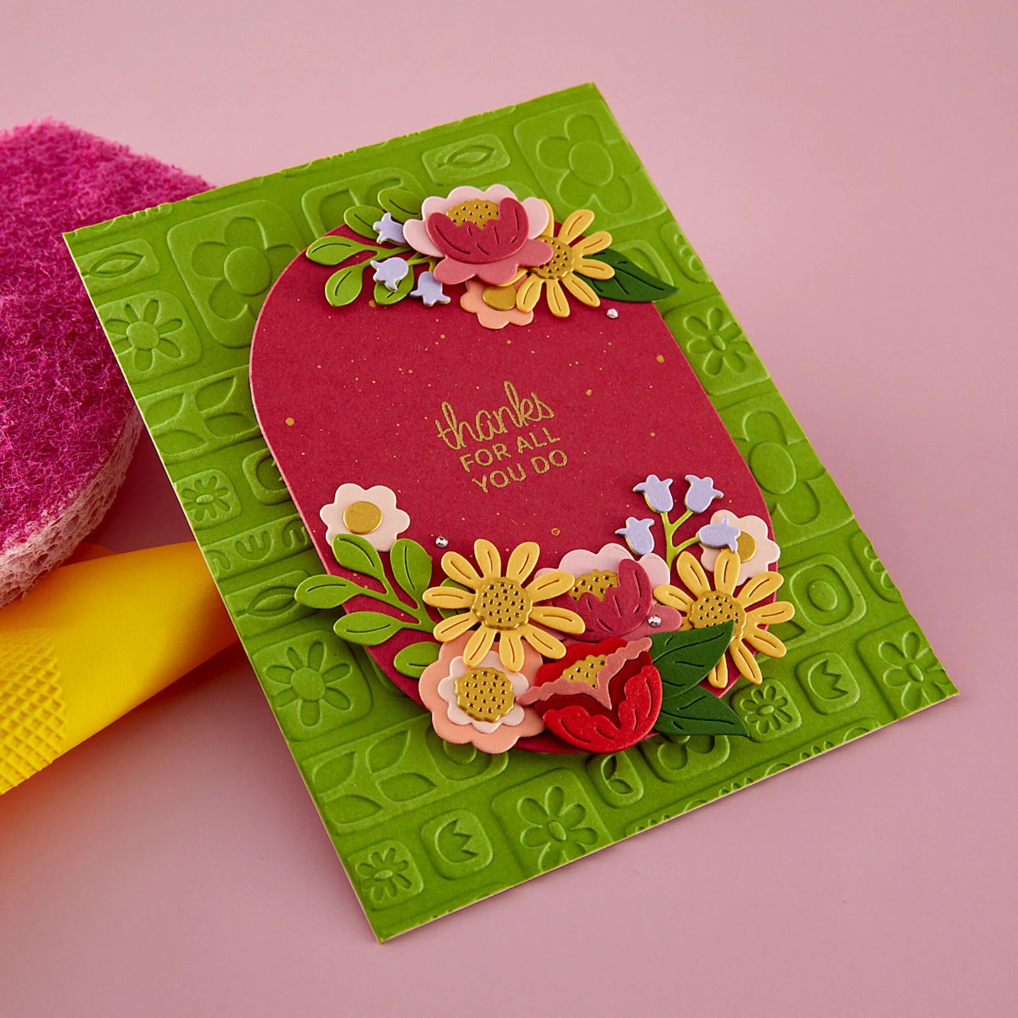 Spellbinders- Suds & Buds - 3D Embossing Folder