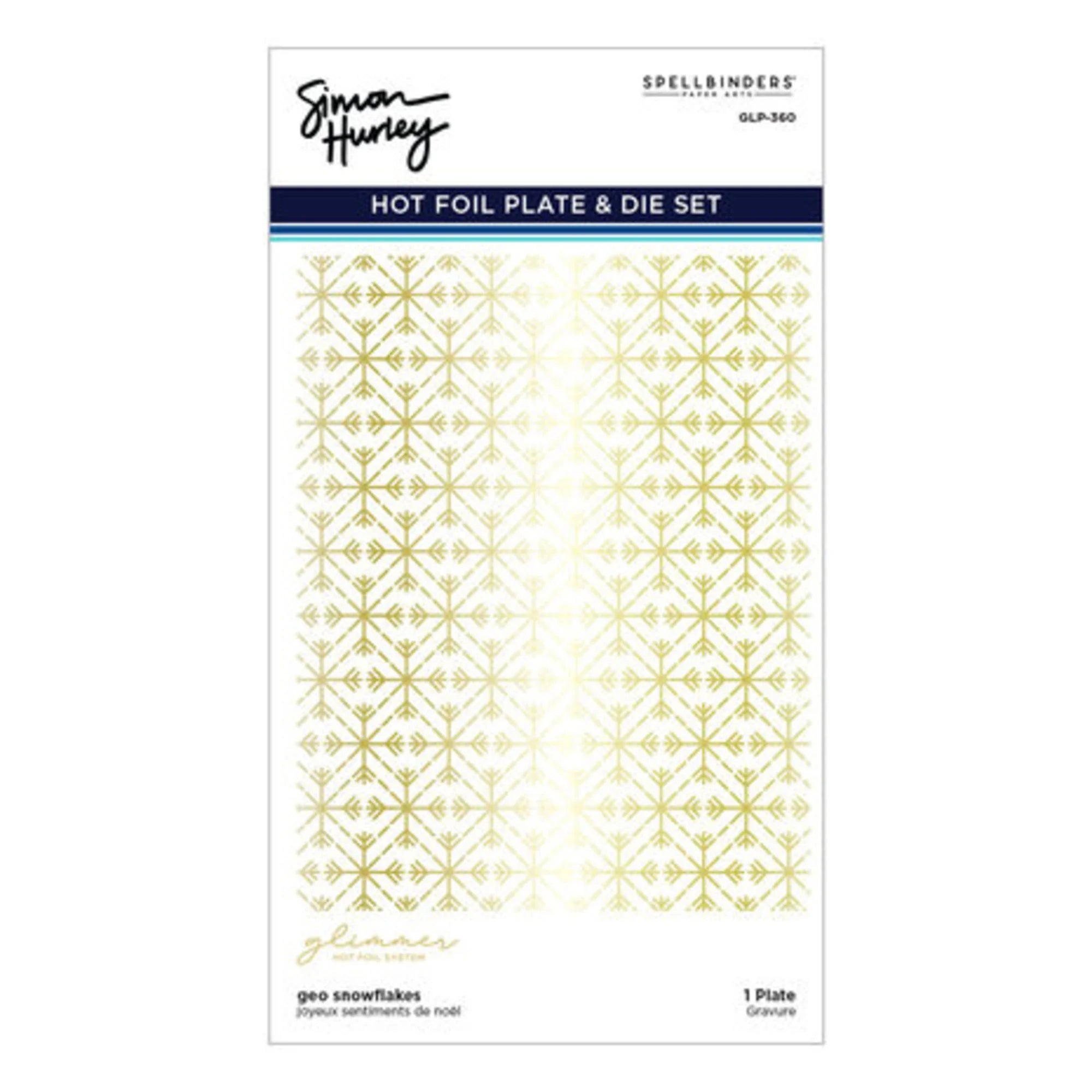 Spellbinders - Glimmer Hot Foil Plate - Geo Snowflakes