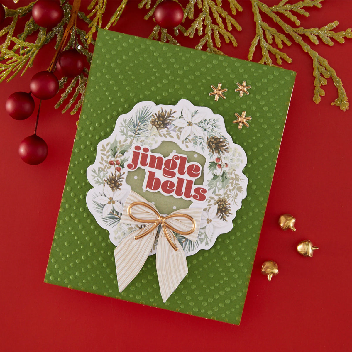 Spellbinders - Sleigh Bells Ring - Cardstock Diecut Ephemera by Rosie's Studio