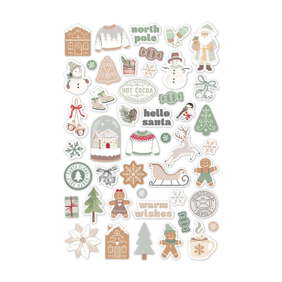 Spellbinders - Sleigh Bells Ring - Puffy Stickers by Rosie's Studio
