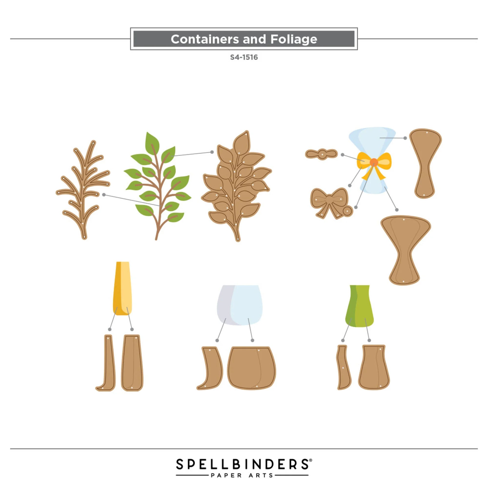 Spellbinders - Dies - Containers & Foliage
