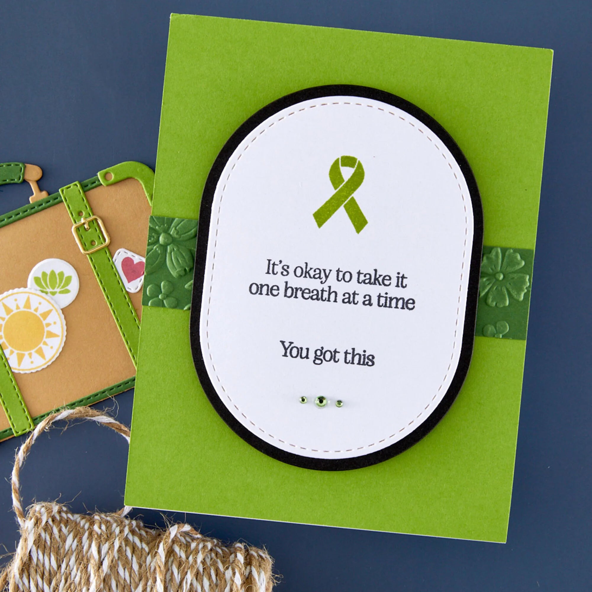 Spellbinders - Stamp & Die set - Awareness Ribbon and Sentiment