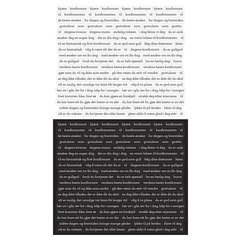 Kort & Godt - Klistremerke - Konfirmant