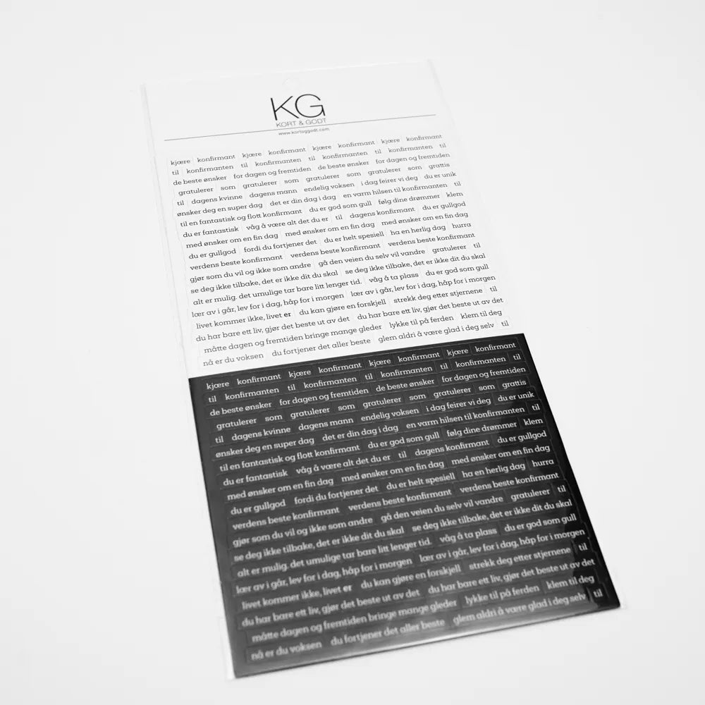 Kort & Godt - Klistremerke - Konfirmant