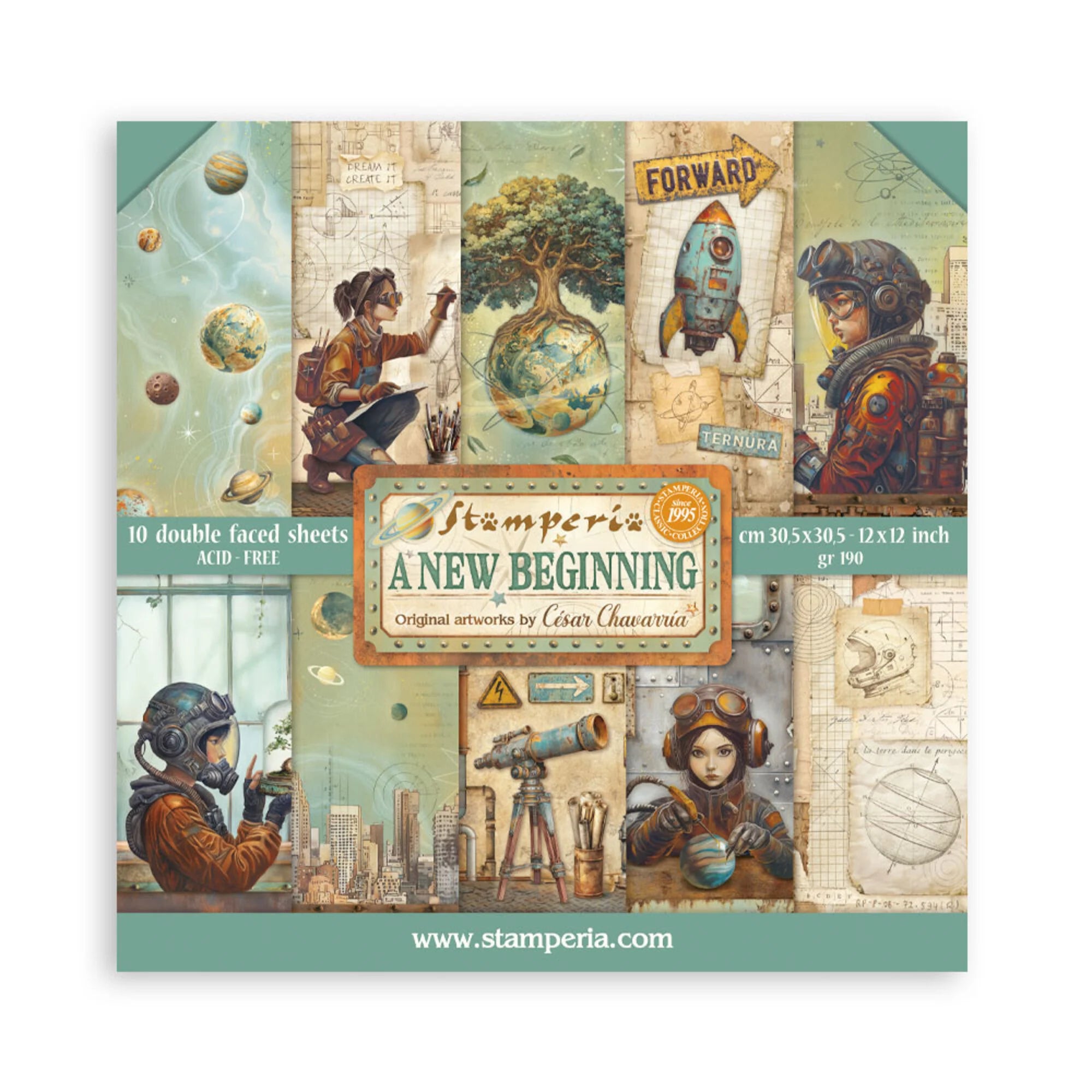 Stamperia - A New Beginning - Paper Pad 12 x 12" (10ark)