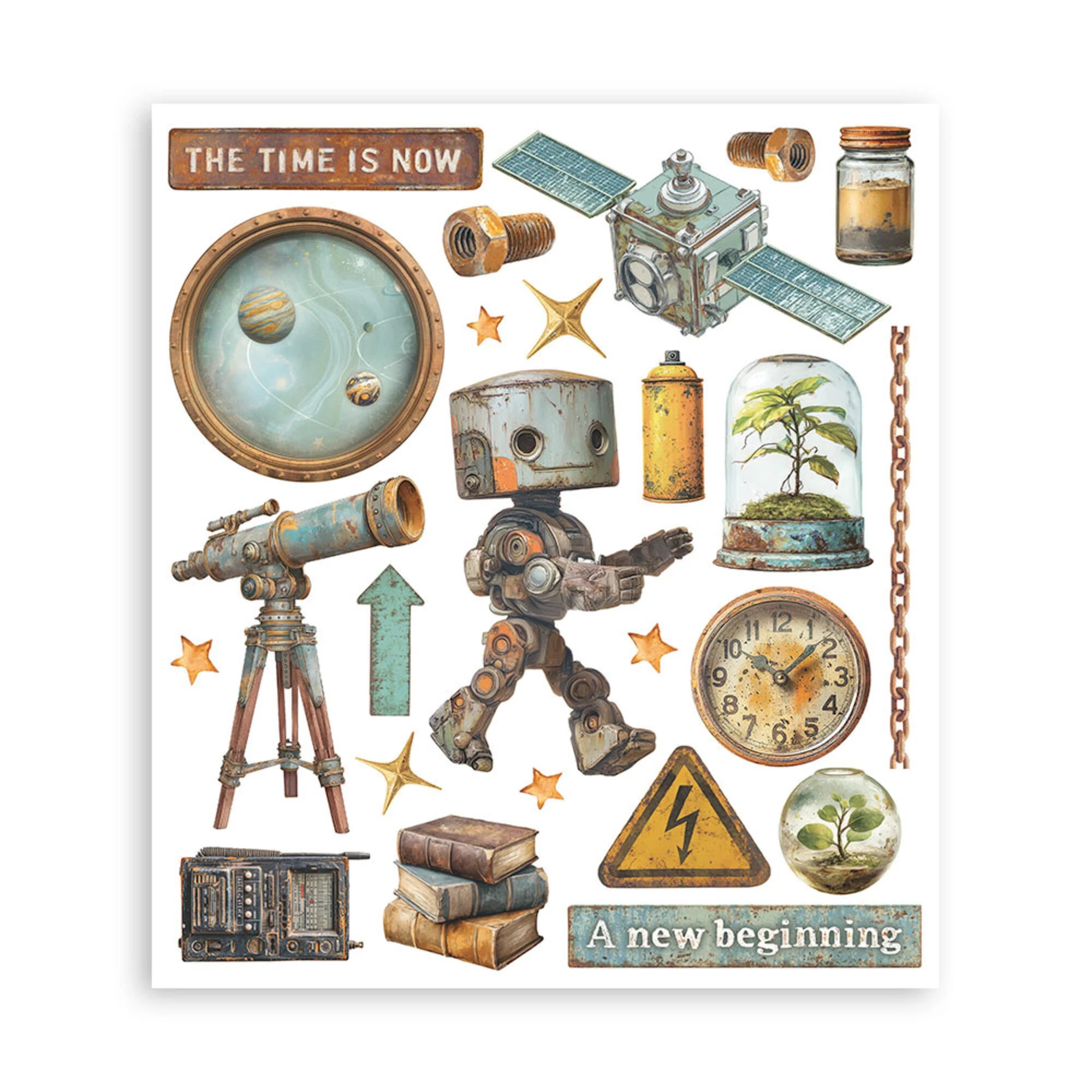 Stamperia - A New Beginning - Rub Ons Assortment - 20,5x23cm