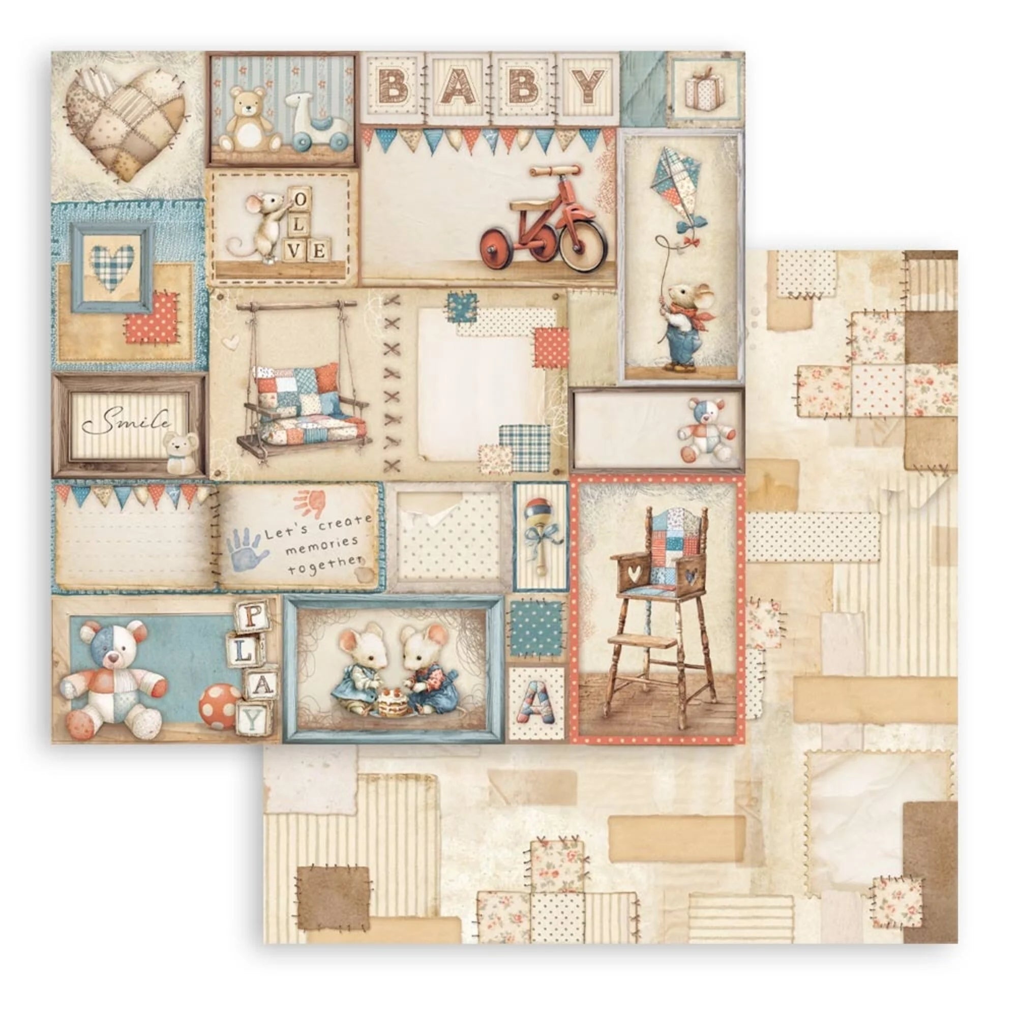 Stamperia - Baby - Mini Paper Pad 12 x 12" ( 6 ark)