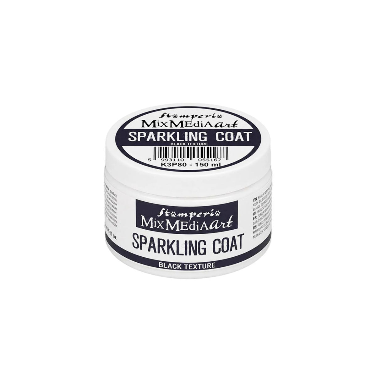 Stamperia - Black Sparkling Coat 150ml