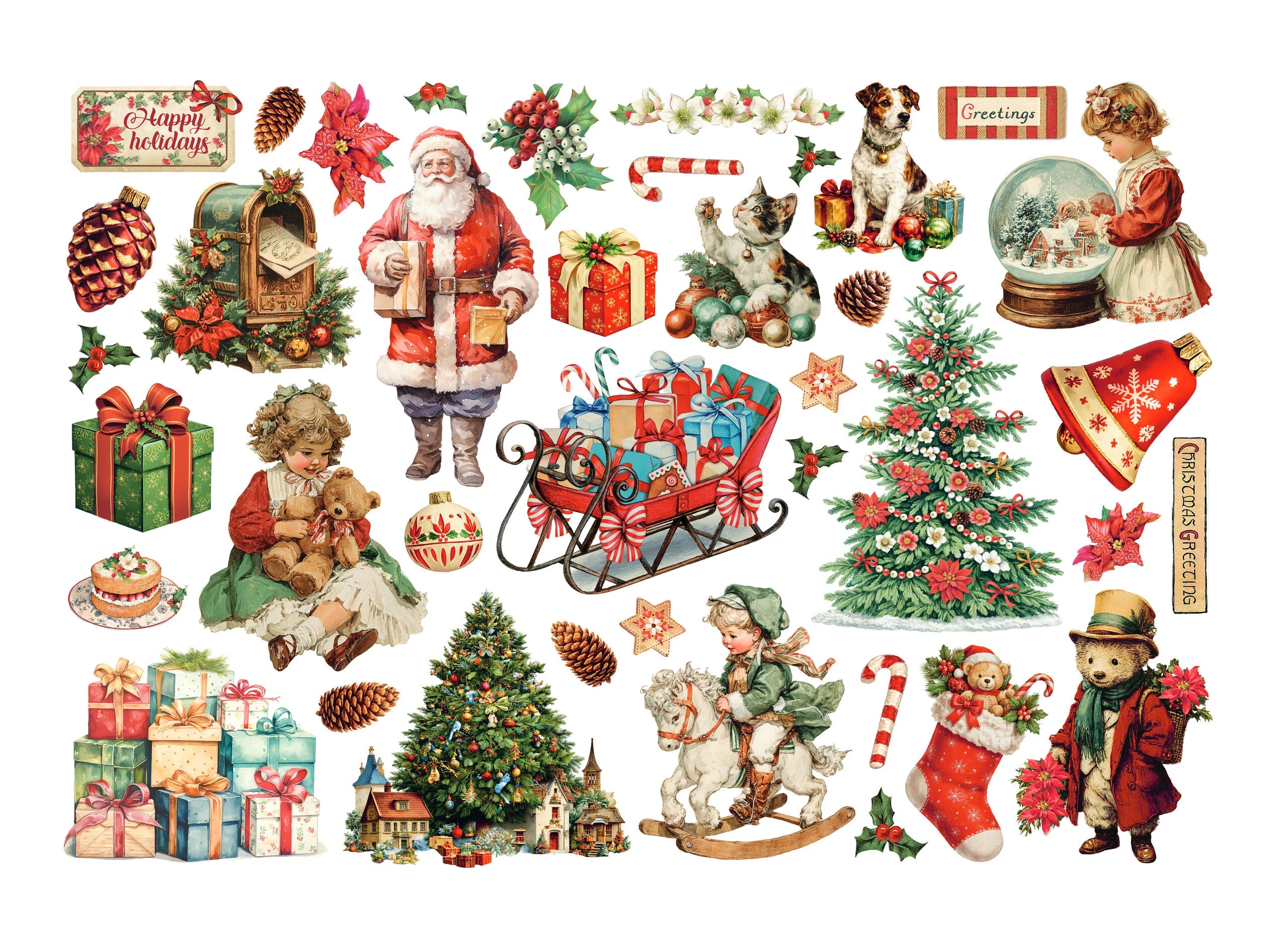 Stamperia - Classic Christmas - Adhesive Ephemera 2