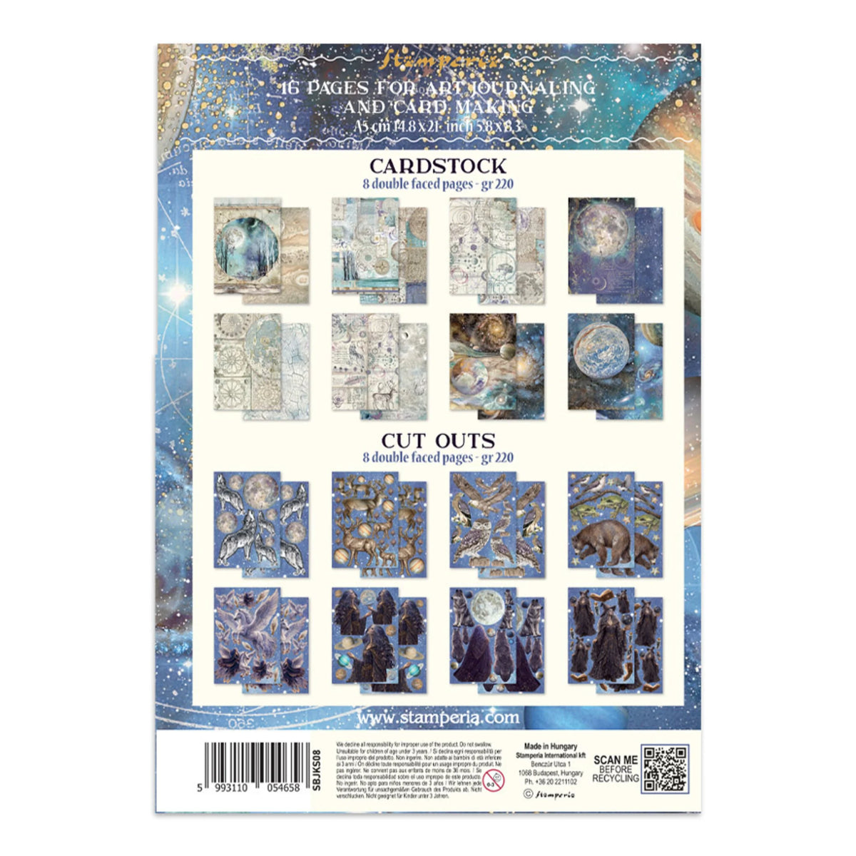 Stamperia - Cosmos Junk Journal A5 Focus Points by Cristina Radovan