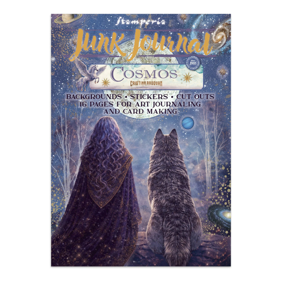 Stamperia - Cosmos Junk Journal Stickers, Backgrounds, Cut-Outs by Cristina Radovan